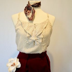 Ruffle Polka Dot Tank Top